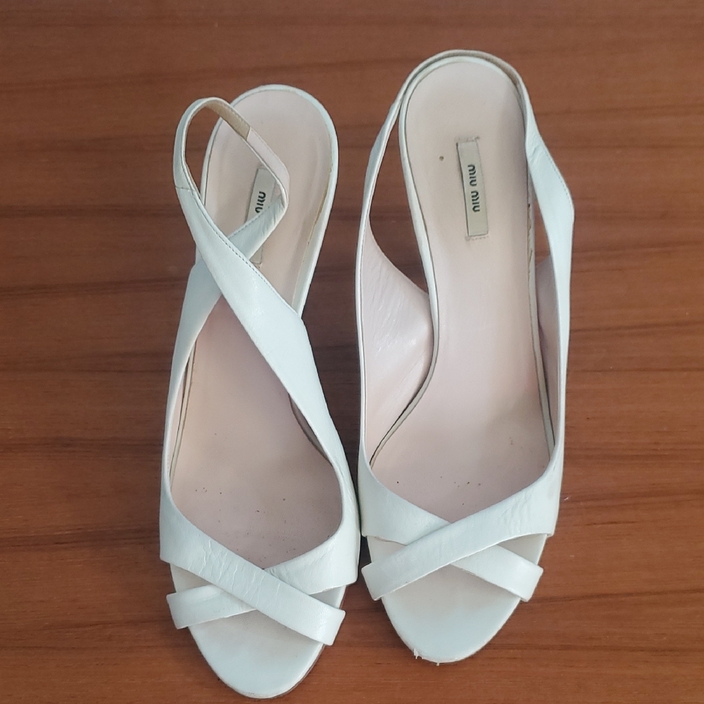 Miu Miu Cream Women's Heels